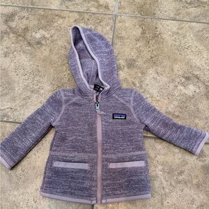 Purple Patagonia Knit Jacket 3-6M